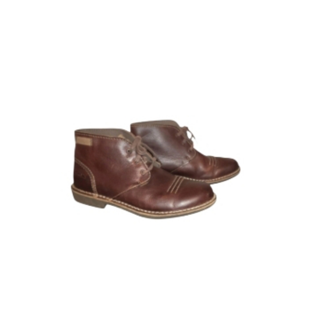 Clarks Midway Smith Brown Leather Mid Top Ankle Chukka Nubuck Loafer Shoe Men 12
